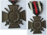 Germany WW1 Hindenburg Cross with Swords for Combatants Maker RV 4 Pforzheim