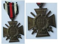 Germany WW1 Hindenburg Cross with Swords for Combatants Maker RV 43 Pforzheim