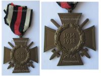 Germany WW1 Hindenburg Cross with Swords for Combatants Maker HKM