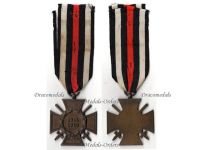 Germany WW1 Hindenburg Cross with Swords for Combatants Maker THW