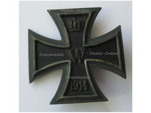 Germany WW1 Iron Cross 1914 1st Class EK1 by Maker WS