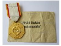 Germany WW1 Lippe Detmold War Medal Honor 1915 for Meritorious Homeland Service 1914 1918 with Envelope of Issue