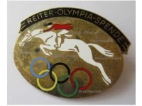 Germany WW2 German Equestrian Committee Donation Badge for the XI Olympiad Berlin 1936 Summer Olympics Marked Ges Gesch