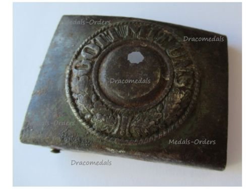 Germany WW2 German Army Buckle Gott Mit Uns for NCOs and Enlisted Men 1935 1945 Denazified