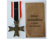 Germany WW2 War Merit Cross 2nd Class w/o Swords 1939 Maker Marked 1 w/ Envelope