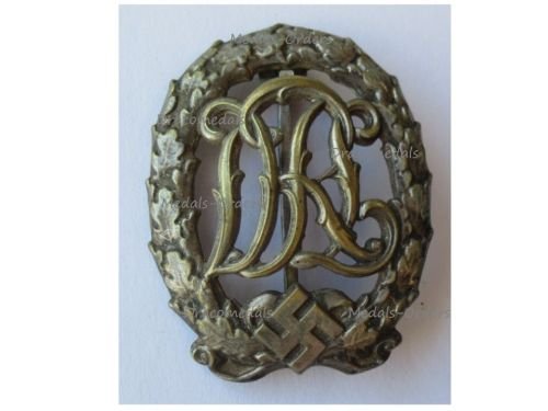 Germany WW2 Sports Badge DRL 1935 1945 Silver Class by Wernstein Jena