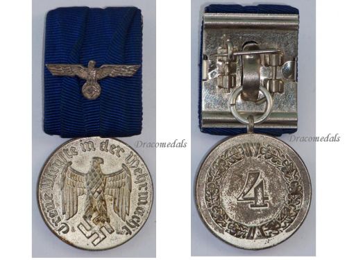 Germany WW2 Long Service Medal 4th Class for 4 Years with Eagle for the Army and the Navy (Wehrmacht & Kriegsmarine)