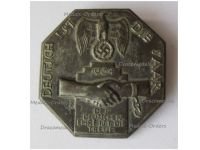Germany WW2 NSDAP Badge Deutsch Ist Die Saar Tinnie for the Re-Annexation of Saar 1934 Marked RK