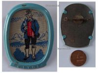 NAZI Germany WW2 Traditional Costum of Tirol (Tyrol) Ostmark Austria WHW Badge Tinnie