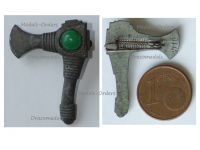 Germany WW2 Germanic Axe WHW Badge Tinnie Marked W10