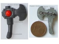 Germany WW2 Germanic Axe WHW Badge Tinnie Marked W5