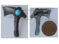 Germany WW2 Germanic Axe WHW Badge Tinnie Marked W6