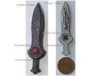 Germany WW2 Germanic Dagger WHW Badge Tinnie Marked P2