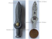 Germany WW2 Germanic Dagger WHW Badge Tinnie Marked P2