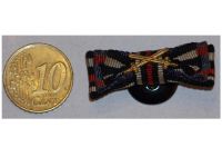 Germany WW1 Ribbon Lapel Pin Boutonniere of 3 Medals: Oldenburg Friedrich August's Merit Cross, Iron Cross 1914, Hindenburg Cross