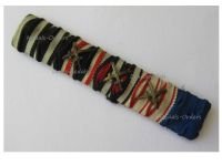 Germany WW1 Ribbon Bar of 5 Medals (WWI Iron & WW2 War Merit Cross, Austrian Commemorative Medal, Prussian Long Military Service & Hindenburg Cross)