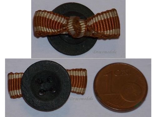 NAZI Germany WW2 West Wall Medal Ribbon Lapel Pin Boutonniere Marked M57/63a by HJDO
