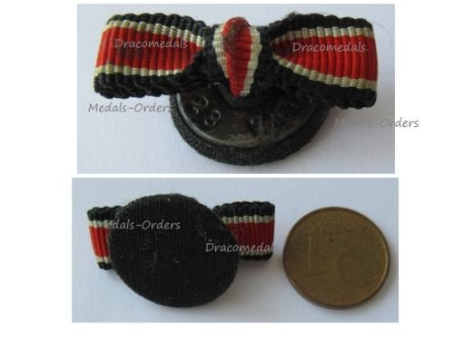 Germany WW2 Ribbon Lapel Pin Boutonniere for the Iron Cross 1939 Marked Non Plus Ultra 28