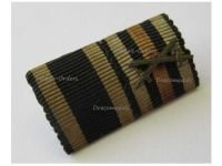 Germany WW1 Ribbon Bar of 2 Medals (Iron Cross 2nd Class, Hindenburg Cross with Swords)