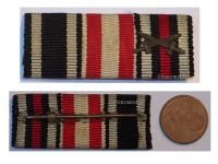 Germany WW1 3 Medal Ribbon Bar (Iron Cross, Hamburg Hanseatic Cross, Hindenburg Cross with Swords for Combatants)