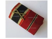 Germany WW2 Ribbon Bar of 2 Medals (WWII War Merit Cross with Swords, Eastern Front Medal 1941)