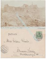 Germany Postcard, Fire in Alt Schwerin, Germania 5 Pfennig Stamp 1904, Postmarked Rostock, Mecklemburg
