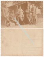 Germany WW1 Group Photo German NCOs, Enlisted Men, Field Camp Hut