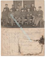 Germany WW1 Group Photo Junior Officer, Soldiers, Feldpost Occupied Brussels 1916
