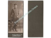 Germany WW1 Cabinet Photo Hussar in full Dress Uniform with Sword & Spurs by Scholz