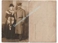 Germany WW1 Family Photo German NCO, Greatcoat 1915