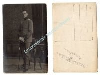 Germany WW1 Photo German Officer Portrait with Sword & Iron Cross Medal Bar