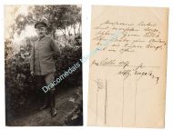 Germany WW1 Photo Infantry NCO, Iron Cross & Wurttemberg Bravery Medal Ribbon Bar