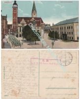 Germany WW1 Postcard Ingolstadt, Marching Troops, Stamp 13th Bavarian Infantry Regiment, 1913