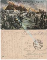 Germany WW1 Propaganda Postcard Winter Offensive East Prussia, Bayonet Combat, 1915, Feldpost Station Nr 148