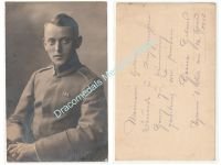 Germany Prussia WW1 Photo Gefreiter (Cpl) 169th Infantry Regiment with Hamburg Hanseatic & Iron Cross Ribbon Bar, 1918
