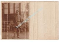 Germany WW1 Portrait Photo German Soldier, Feldgrau Tunic, Visor Cap