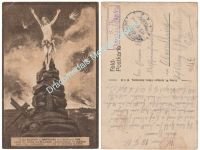 Germany WW1 Propaganda Postcard, Jesus of Saarburg, 20th Bavarian Landwehr Infantry Regiment, Postmarked 1915