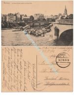 Germany WW1 Propaganda Postcard, Destroyed Bridge of Arches, Mezieres, 1914, Charleville, Kaiser Wilhelm's II HQ, Feldpost 1918