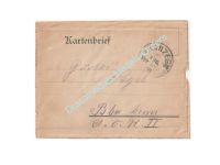 Germany WW1 Letter & Envelope, Field Post Stamp, 1916, Kranzegg, Infanterie Regiment 17