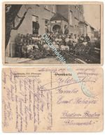 Germany WW1 Photo Lauchheim Military Hospital, Wounded, Doctors, Nurses, Medics, Feldpost 1917