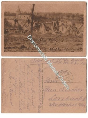 Germany WW1 Propaganda Postcard Flabas, Feldpost 1917, 306th Landwehr Infanterie Regiment