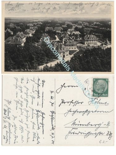 Germany WW2 Postcard, Grafenwohr, Stamp Hindenburg, Cancellation 1934