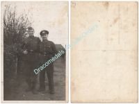 Germany WW2 Photo Wehrmacht 2 NCOs, Full Uniform, Visor & Side Cap