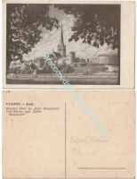 Germany WW2 Propaganda Photo Tallinn St Olaf's Church, Fat Margaret Tower, Estonia 1942