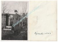 Germany WW2 Portrait Photo Wehrmacht NCO Corporal in Greatcoat, December 1943