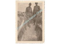 NAZI Germany WW2 Photo of German Soldiers in Trench, 1944 – Iron Cross 1st Class & Close Combat Badge