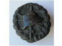Germany WW1 Black Wound Badge for the Army Iron Made (Magnetic) Marked DRGM