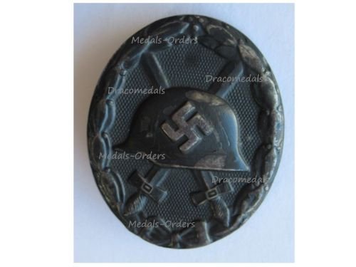 Germany WW2 Black Wound Badge Iron Made (Magnetic)