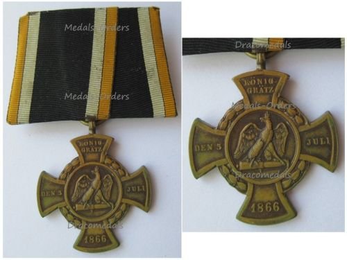 Germany Prussia Commemorative Cross for the Battle of Koniggratz (Sadowa) 1866 on Single Bar