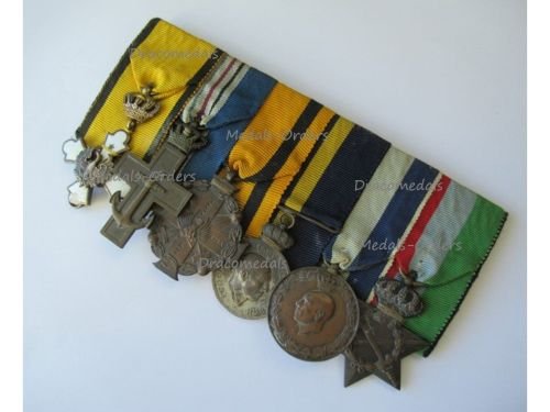 Greece WW2 Set of 6 Medals (Order of the Phoenix Knight, Hellenic Navy Campaign Cross, Star & Medal 1940 1941 1945 by Kelaides, Long Service Medal)